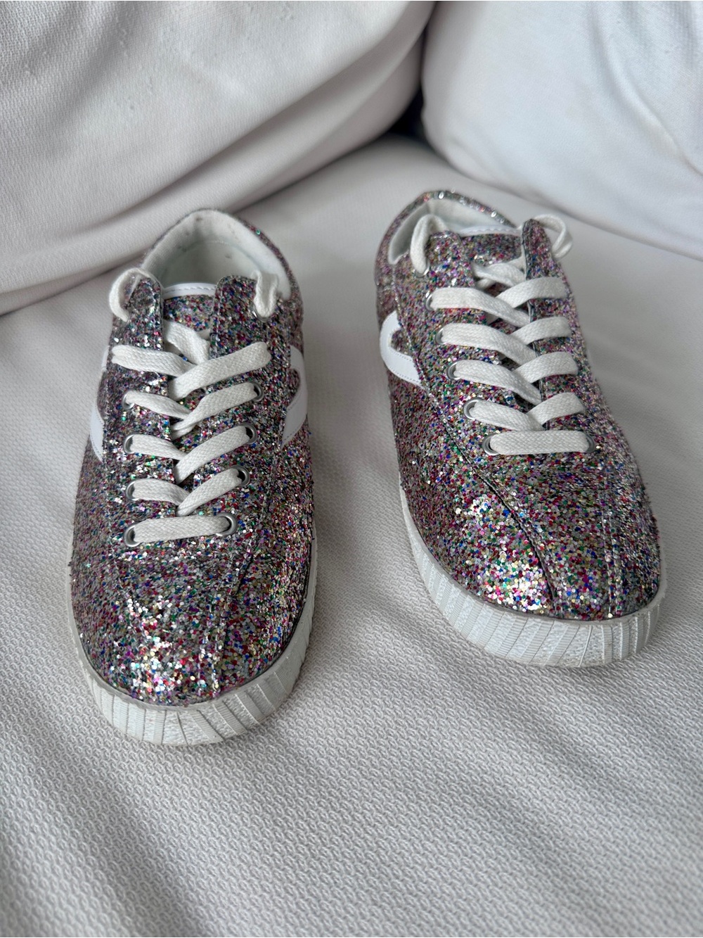 Tretorn Multicolor Glitter Sneakers | Women’s Size 9 | Excellent Condition